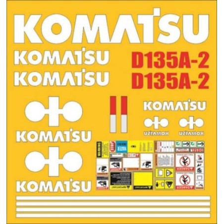 KOMATSU D135A-2 PINTAR FONDO AZUL