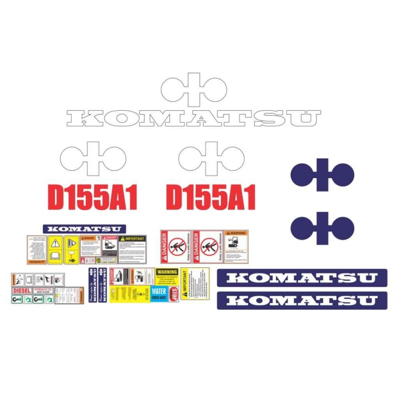 KOMATSU D155A1 PINTAR FONDO AZUL
