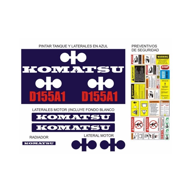 KOMATSU D155A1 TANQUE AZUL