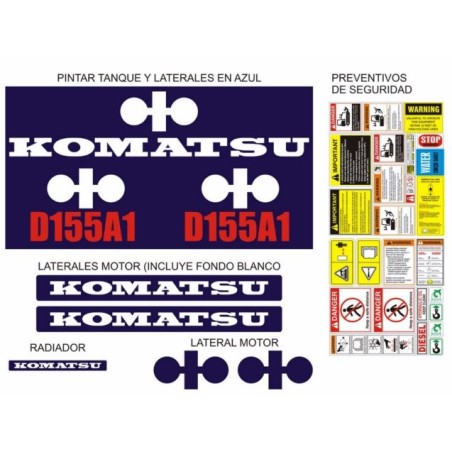KOMATSU D155A1 TANQUE AZUL