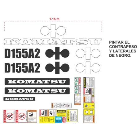 KOMATSU D155A2 STANDARD NEGRO