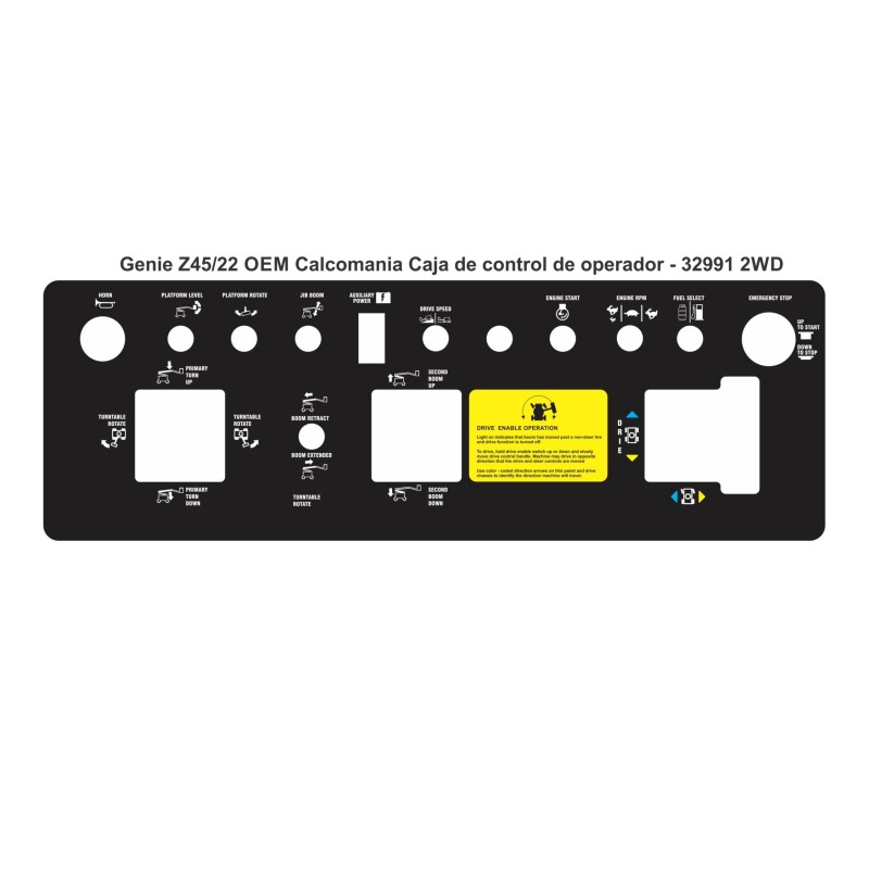 CALCOMANIA PARA TABLERO GENIE Z45-22 OEM - 32991 2WD