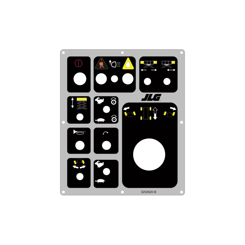 CALCOMANIA PARA TABLERO JLG 500RTS CONTROLLED BOX LID 3252620