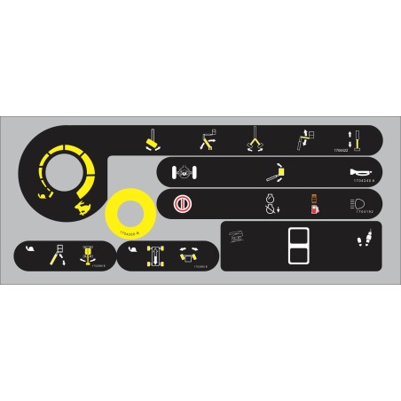 CALCOMANIAS PARA TABLERO DE CONTROLES JLG 600S