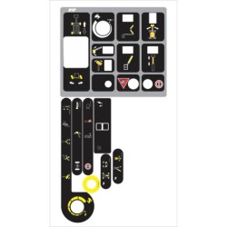 CALCOMANIAS PARA TABLERO DE CONTROLES JLG E450A COMPLETO