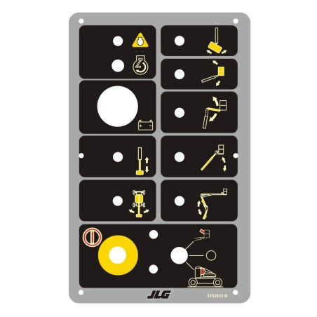 CALCOMANIAS PARA TABLERO DE CONTROLES JLG E450AL